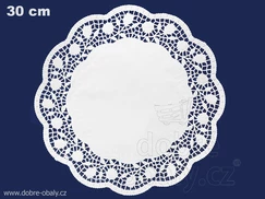 Papírové krajky cukrářské kulaté  průměr 30cm W, 100ks