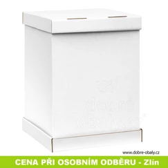Pevná krabice na patrové dorty 37 x 37 x 50 cm, osobní odběr