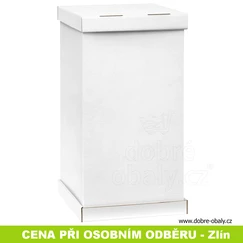 Pevná krabice na vysoké patrové dorty 37 x 37 x 70 cm, osobní odběr