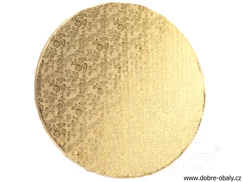 Pevná podložka pod dorty LUXURY 25 cm zlatá 