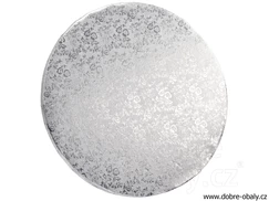 Pevná podložka pod dorty LUXURY 30 cm stříbrná 