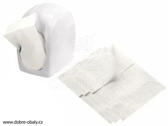 Plastový zásobník ubrousků 17x17cm, bílý