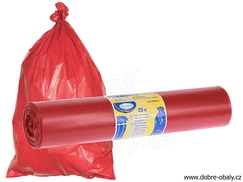 Pytel 70x110cm 50y červený 25ks/role