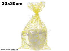 Sáček celofánový s potiskem 20 x 30 cm - ŽLUTÝ GRAF