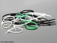 Stahovací pásky 4,8 x 450 mm černé 100 ks 