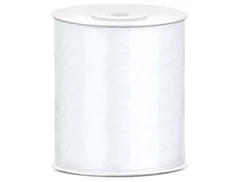 Textilní svatební stuha 10 cm x 25 m BÍLÁ 