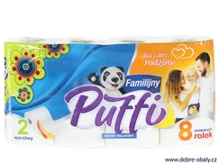 Toaletní papír PUFFI RODINNÝ 2 vrstvý, 8 ks