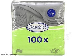 Ubrousky žlutozelené 33 x 33 cm 1-vrstvé, 100 ks