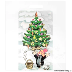 Vánoční igelitová taška L - KRTEČEK