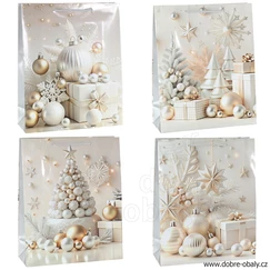 Vánoční papírová dárková taška M - 24002 