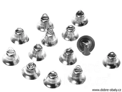 Vánoční zvonečky STŘÍBRNÉ, 12 ks