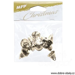 Vánoční zvonečky ZLATÉ, 12 ks