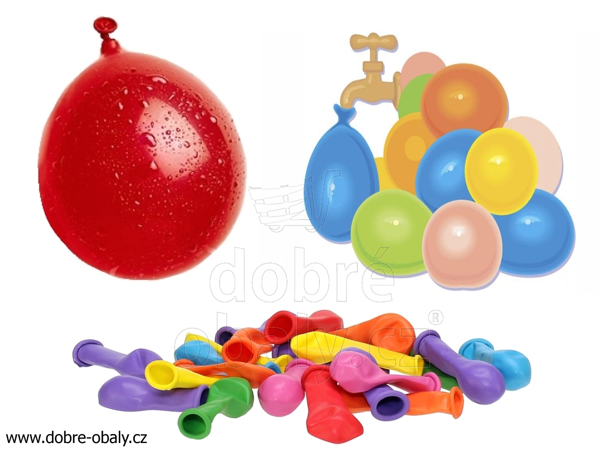 Balonky nafukovací  VODNÍ BOMBY pastel, 100ks