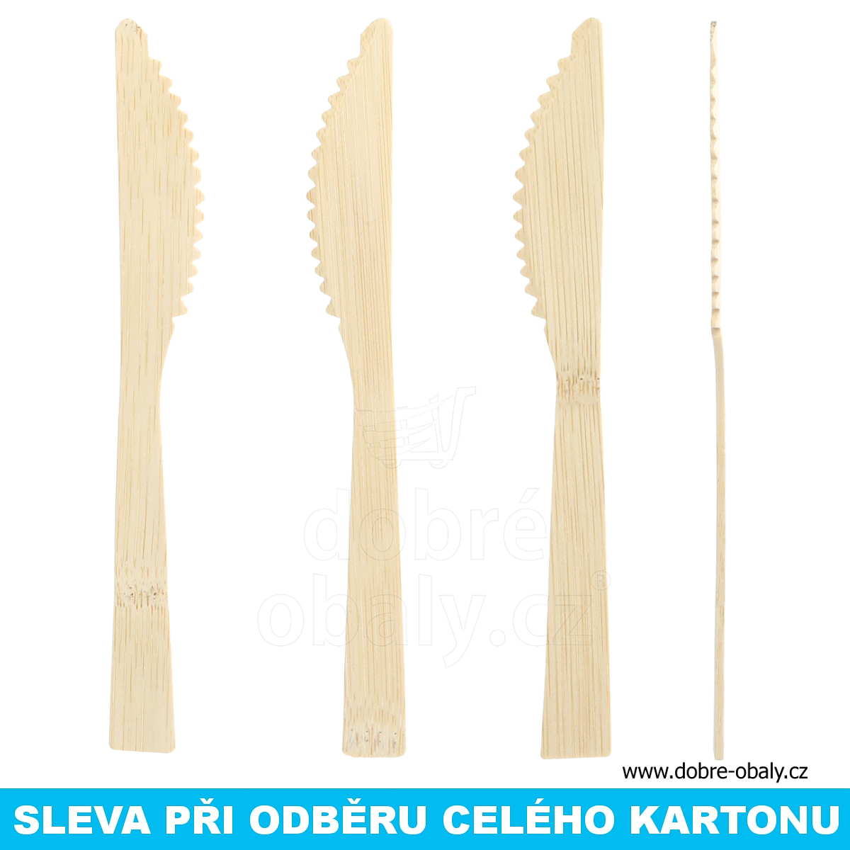 Bambusový nůž 170 mm, 100 ks  - karton