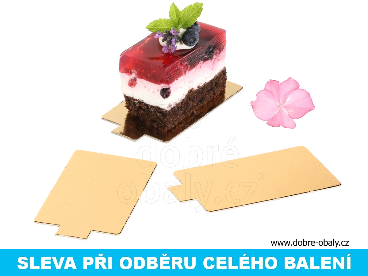 Banketka na dorty a zákusky 9,5 x 5,5 cm ZLATÁ, výhodné balení