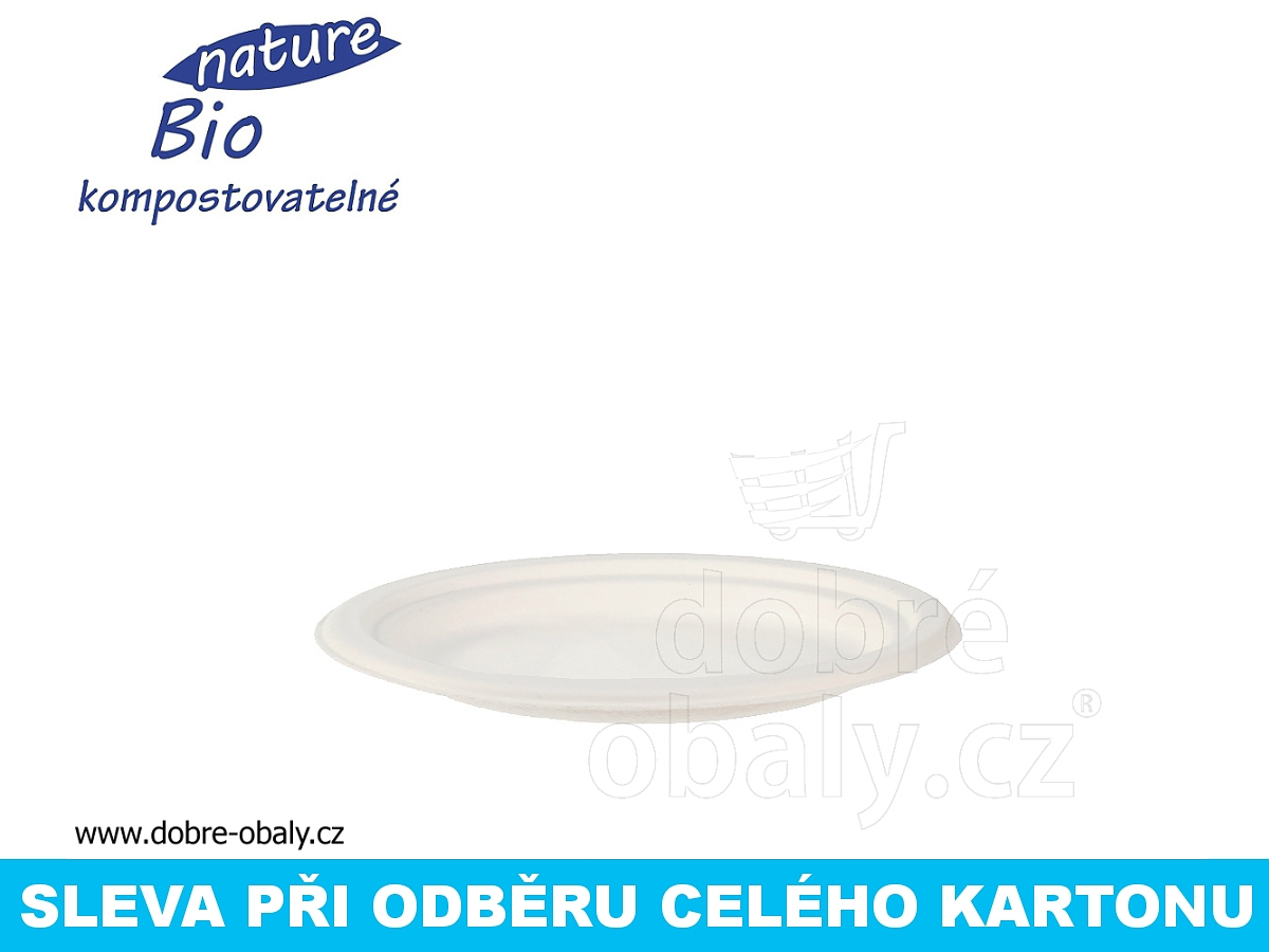 BIO Dezertní talíř kulatý 17 cm, karton