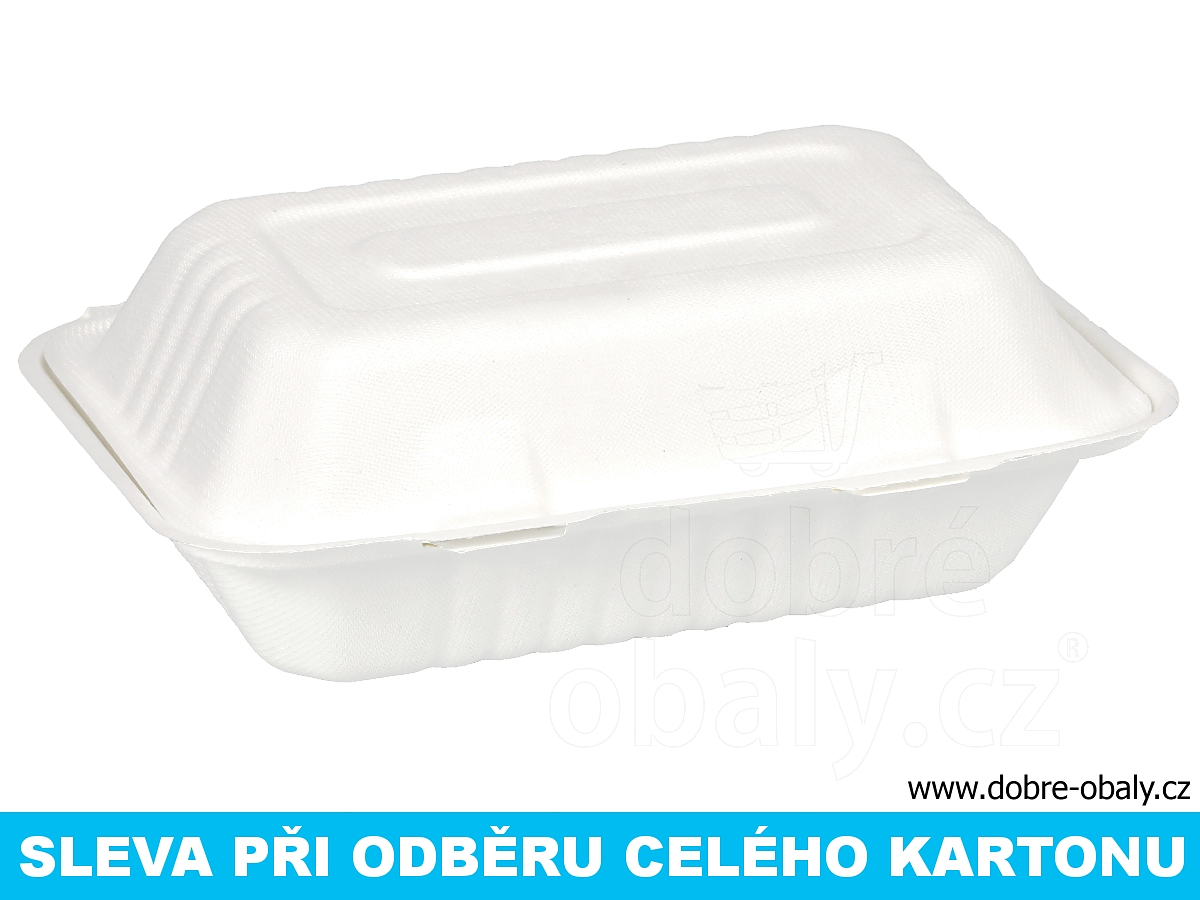 BIO Kompostovatelný menubox jednodílný 220x150x7,7 mm, karton