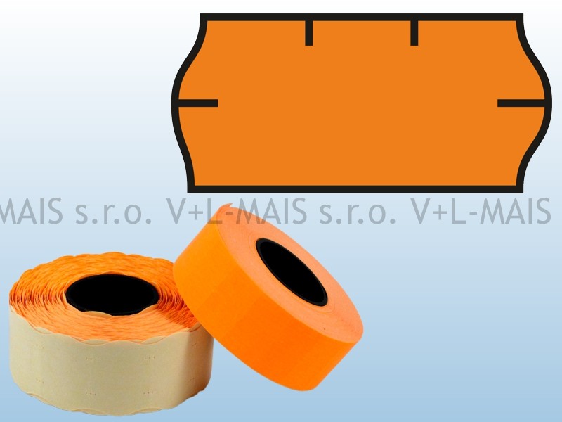 Cenové etikety 26x12mm, oranžové CONTACT