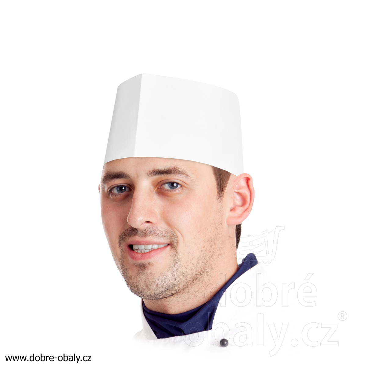 Čepice kuchařská - lodička bílá HACCP, 25ks