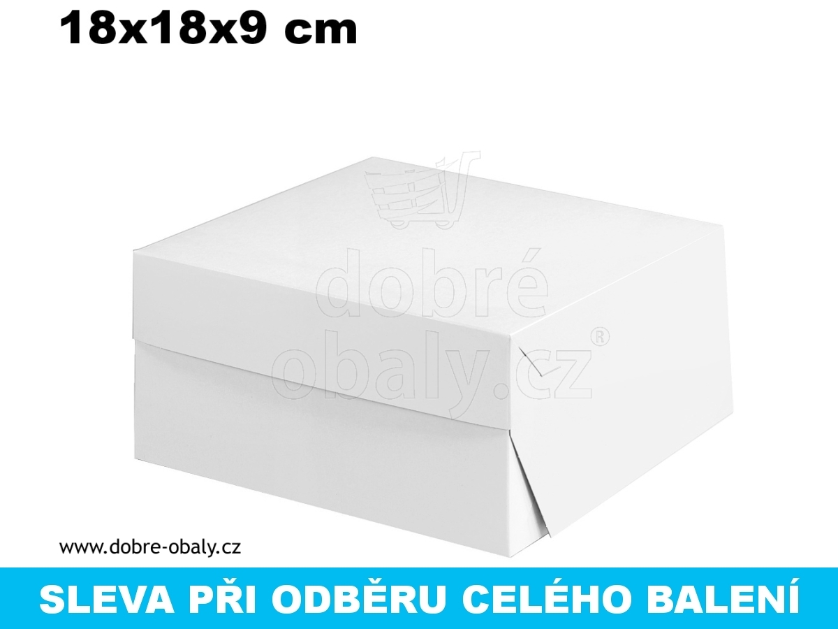 Dortová krabice  18x18x9 cm, výhodné balení