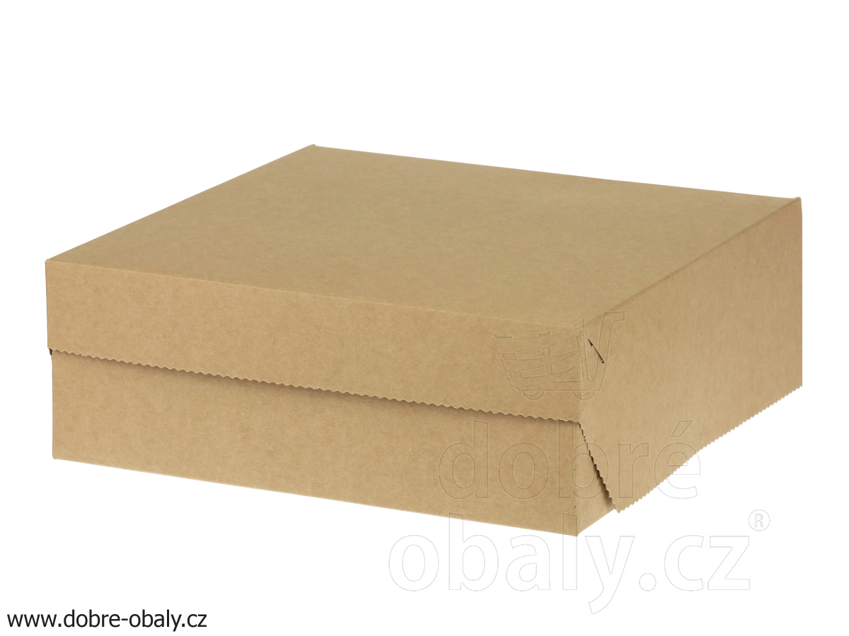 Dortová krabice KRAFT 20x20x10 cm hnědá