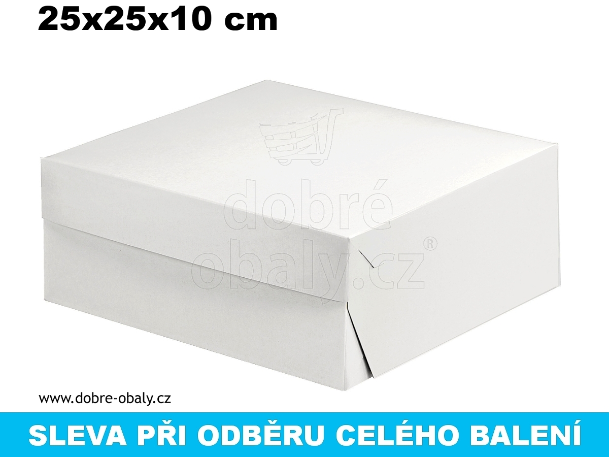 Dortové krabice  25x25x10 cm, výhodné balení