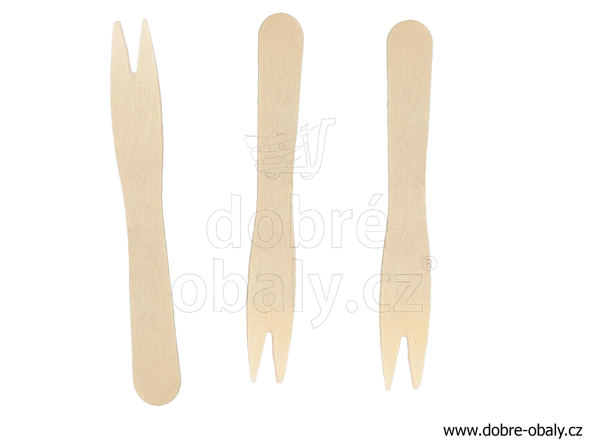 Dřevěná vidlička na hranolky 85 mm, 1000ks