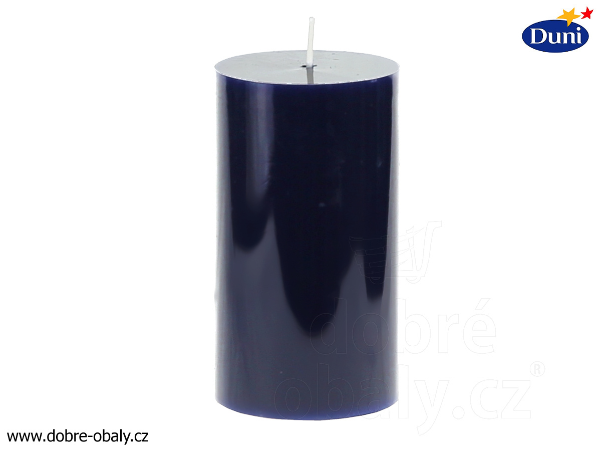 DUNI svíčka stolní glossy 66 x 120 mm DARK BLUE