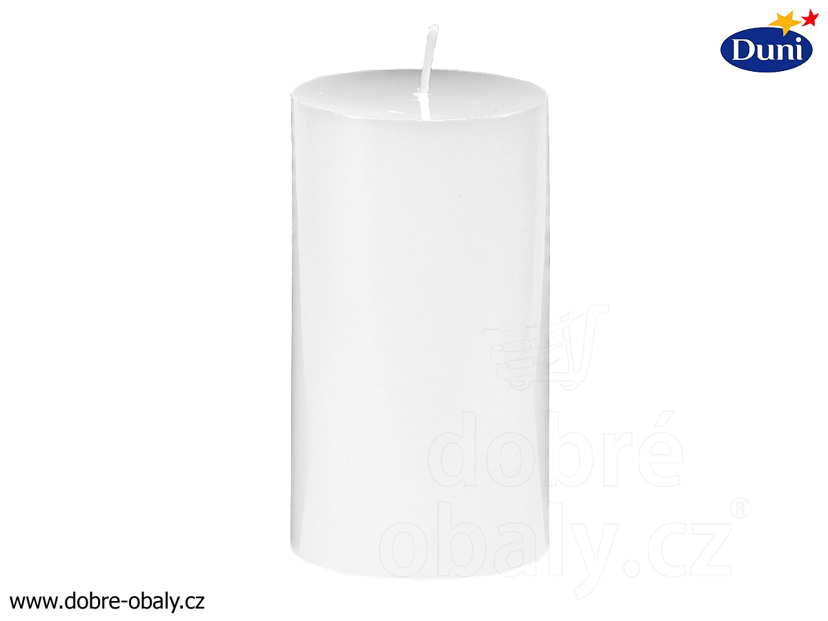 DUNI svíčka stolní glossy 66 x 120 mm WHITE