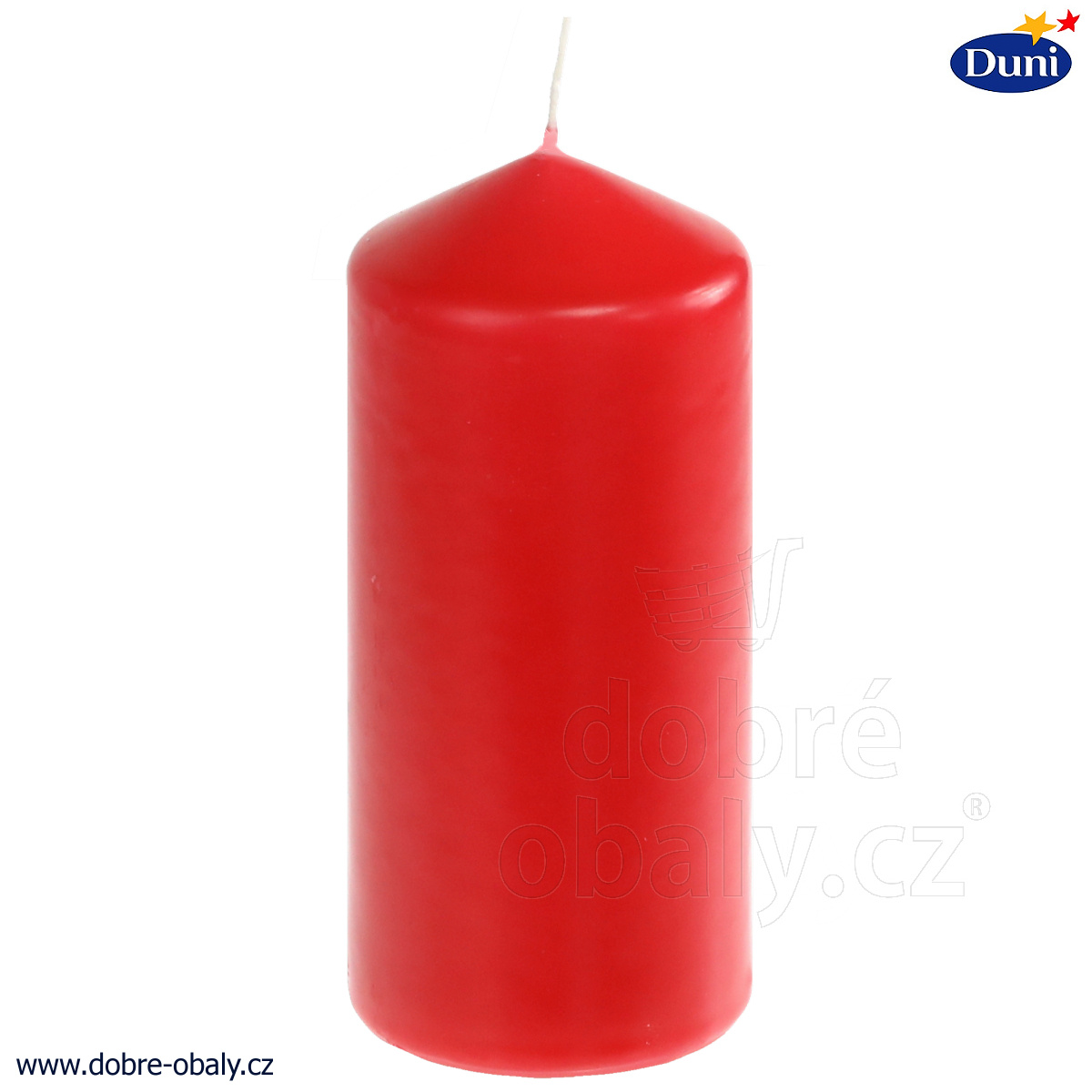 Duni svíčka stolní pillar 60x130 mm RED, 6 ks
