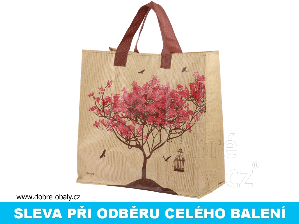 Ekologická taška NATURAL červený strom, výhodné balení 