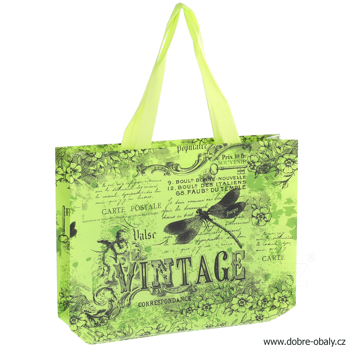 Ekologická taška ULTRA MINI - VINTAGE zelená, výhodné balení