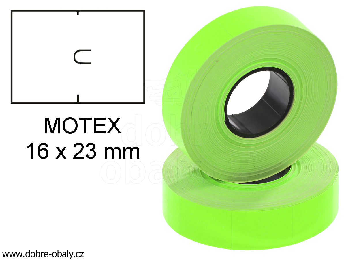 Etikety do kleští 16x23mm, zelené MOTEX