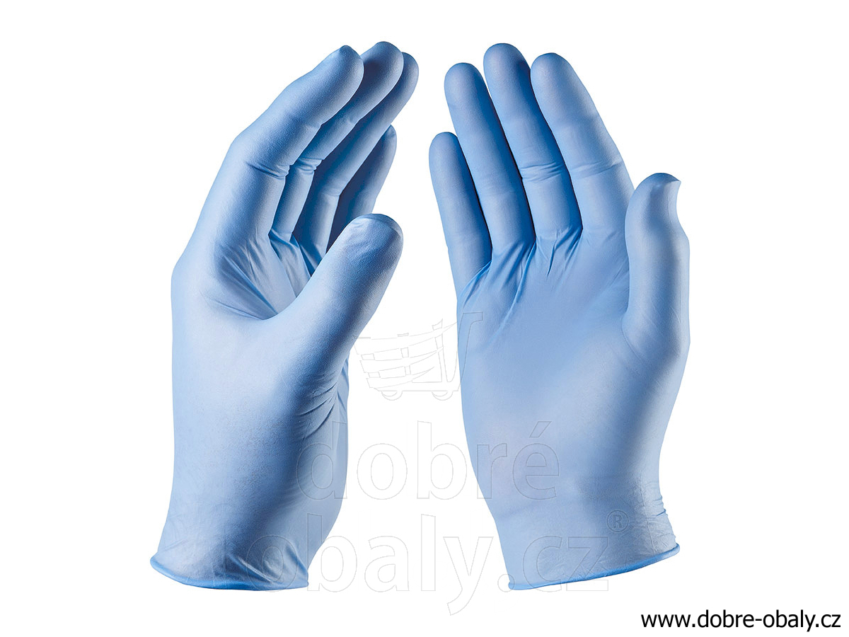 Jednorázové Nitrilové rukavice MODRÉ L, 100ks