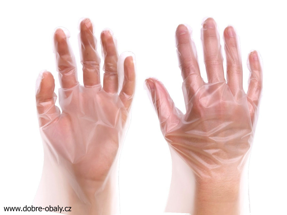 Jednorázové TPE rukavice S transparentní, 200 ks