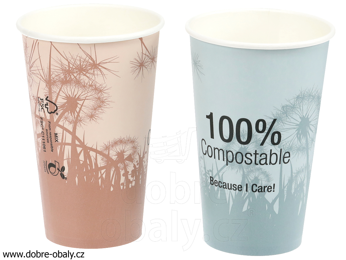 Kompostovatelný kelímek 100% compostable 480 ml (0,45 l)