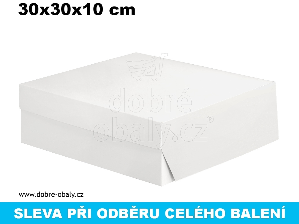 Krabice na dorty  30x30x10 cm, výhodné balení