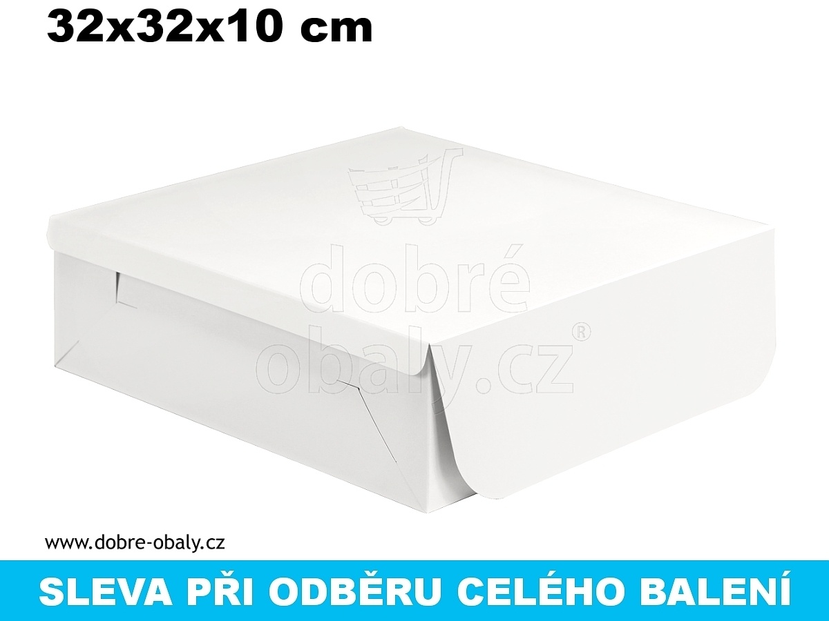 Krabice na dorty  32x32x10 cm, výhodné balení