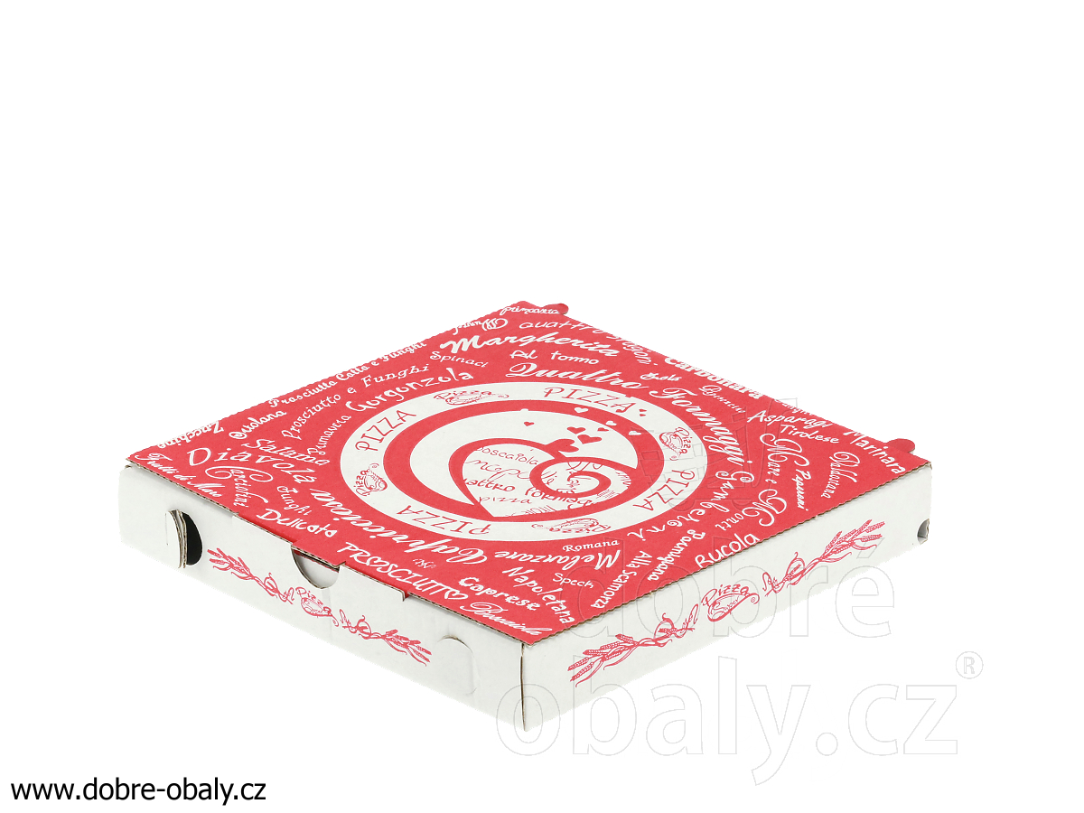 Krabice  na pizzu 20x20x3 cm s potiskem