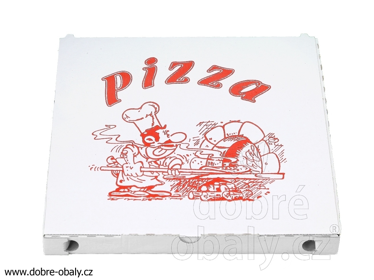 Krabice na pizzu 28x28x3 cm s potiskem