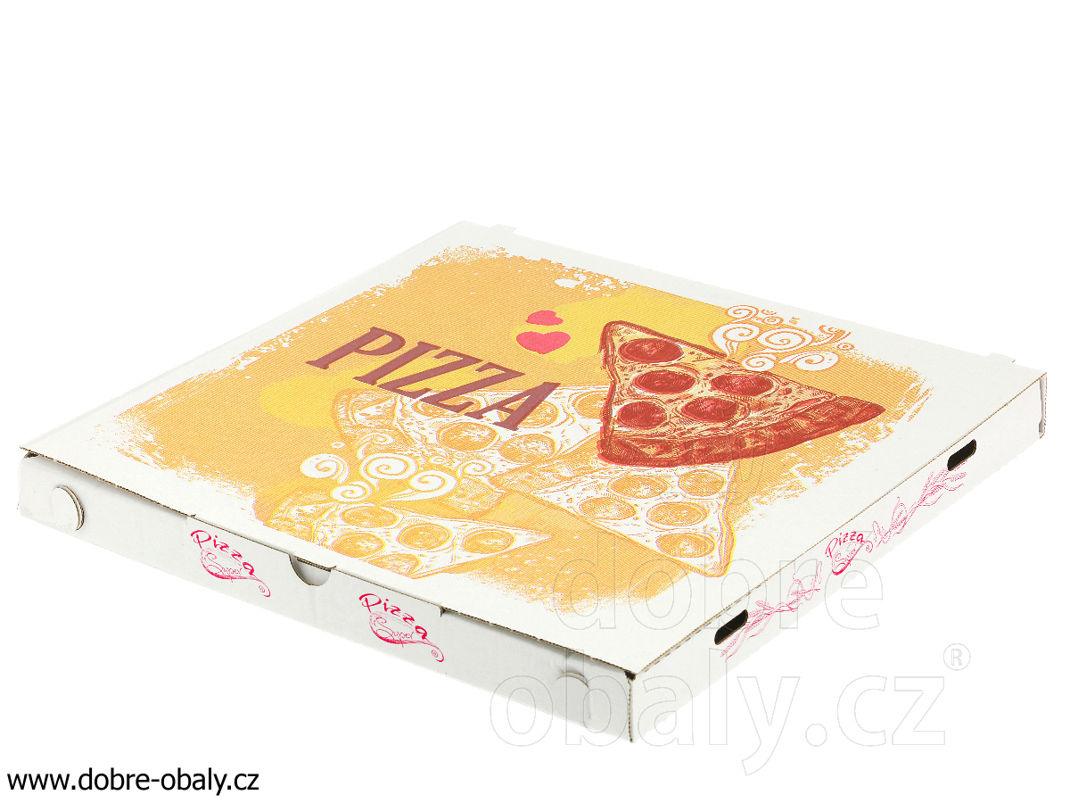 Krabice na pizzu 34x34x3 cm s potiskem