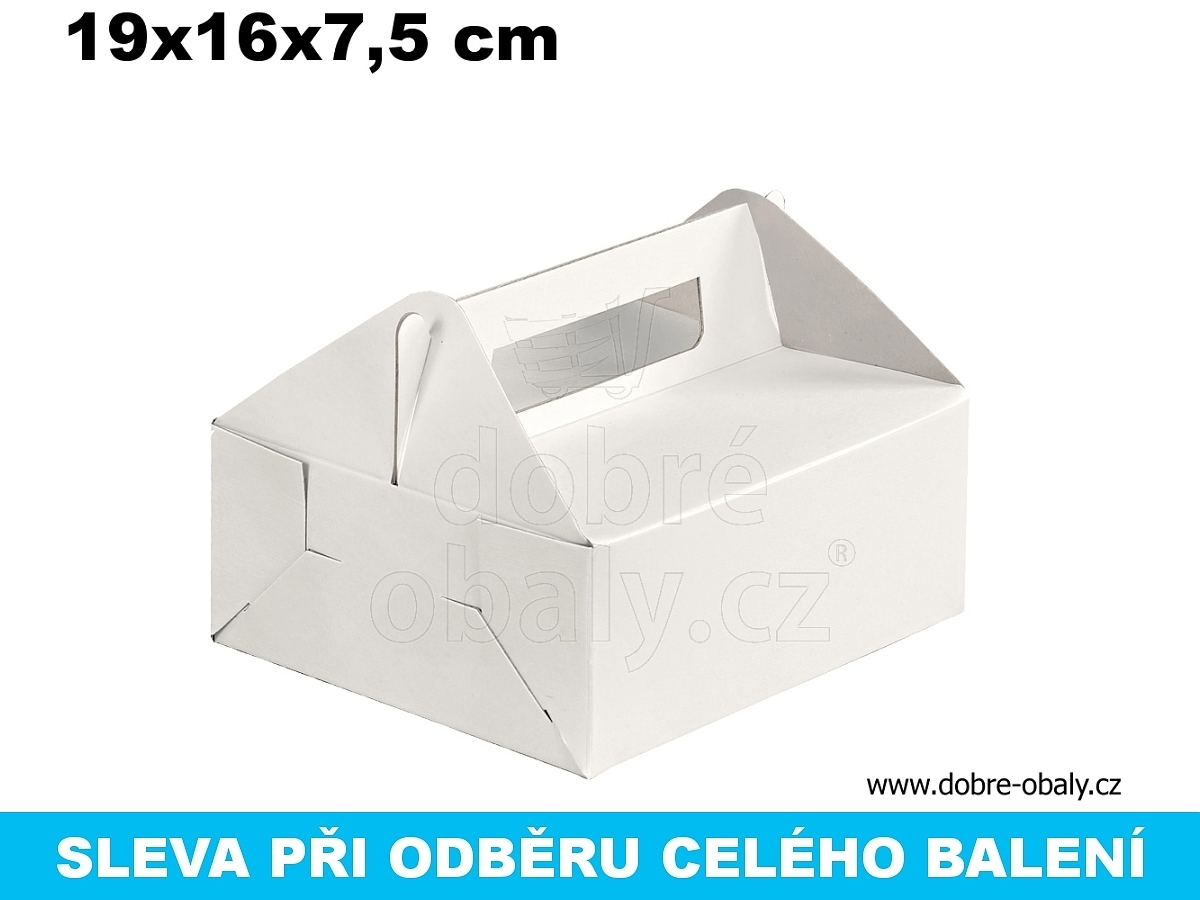 Krabičky na výslužky 19x16x7,5 cm D-pevné, výhodné balení