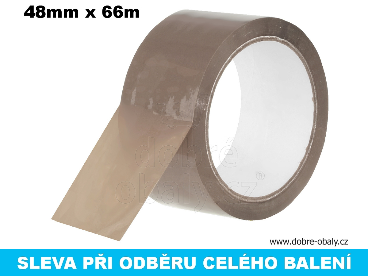 Lepicí páska 48 mm x 66 m HNĚDÁ, výhodné balení