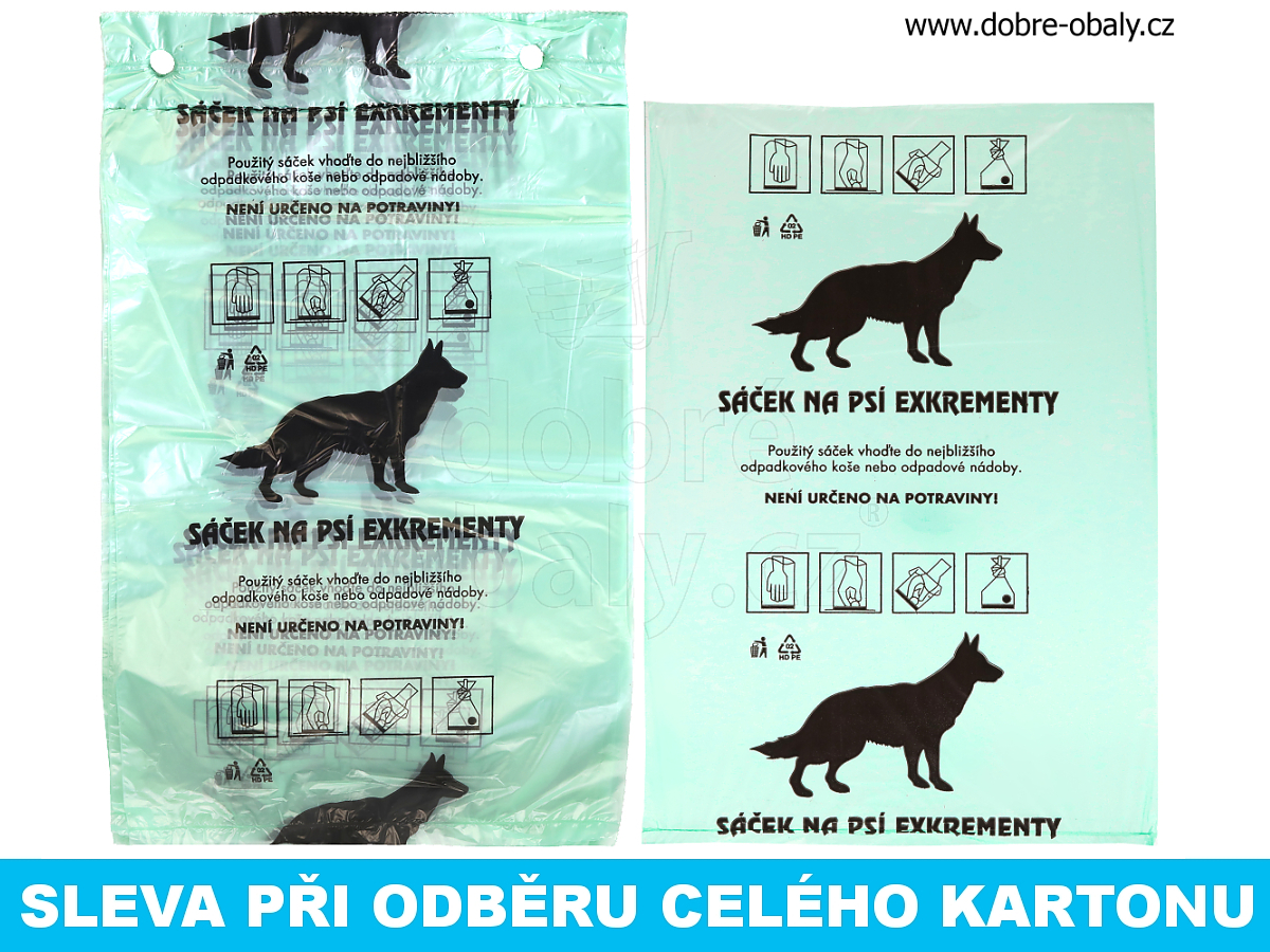 Mikrotenové sáčky na psí exkrementy 20 x 30 cm, 50ks - karton