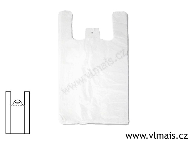 Mikrotenové tašky 4 kg bílé HDPE, 100ks