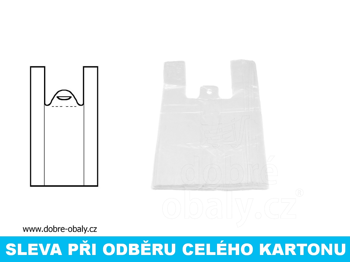 Mikrotenové tašky MINI bílé HDPE 100 ks, karton