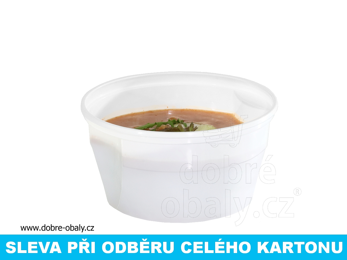 Miska na polévku BÍLÁ 500 ml PP, karton