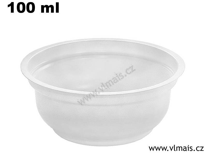 Miska zatavovací plastová kulatá bílá PVC 100 ml