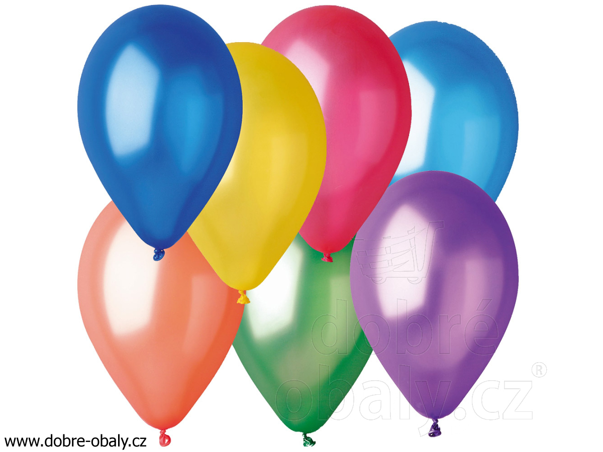 Nafukovací balónky METALÍZA mix barev, 100ks
