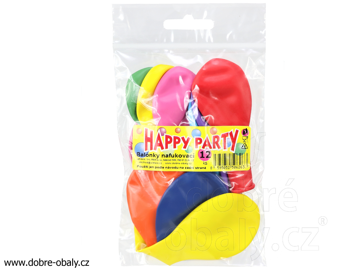 Nafukovací balónky mix barev, 12ks Happy-Party